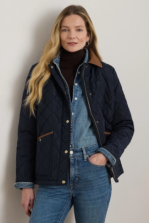 Lauren Ralph Lauren geacă culoarea bleumarin, de tranziție, 297P10874