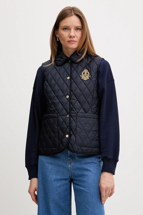 Lauren Ralph Lauren bezrękawnik kolor granatowy przejściowy 297P10887