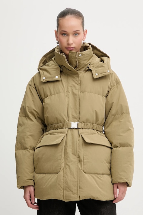 Miss Sixty kurtka puchowa kolor zielony zimowa oversize 6S4YJ00500