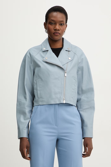 Pinko giacca in pelle colore blu 106229 A31Y