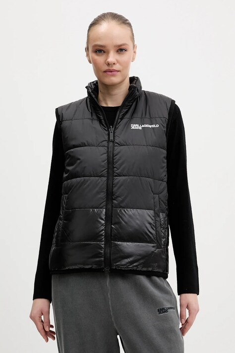 Karl Lagerfeld Jeans bezrękawnik dwustronny kolor czarny przejściowy B1W15044
