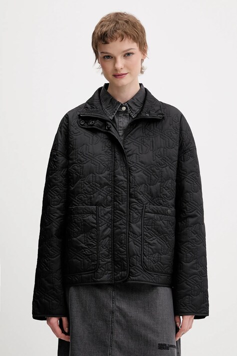 Karl Lagerfeld Jeans geacă culoarea negru, de tranziție, B1W15024