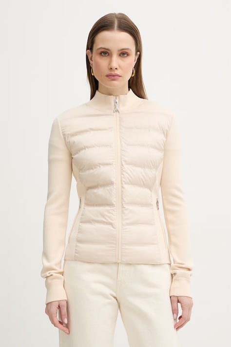 Patrizia Pepe kurtka z domieszką wełny kolor beżowy przejściowa 8O0219 A712