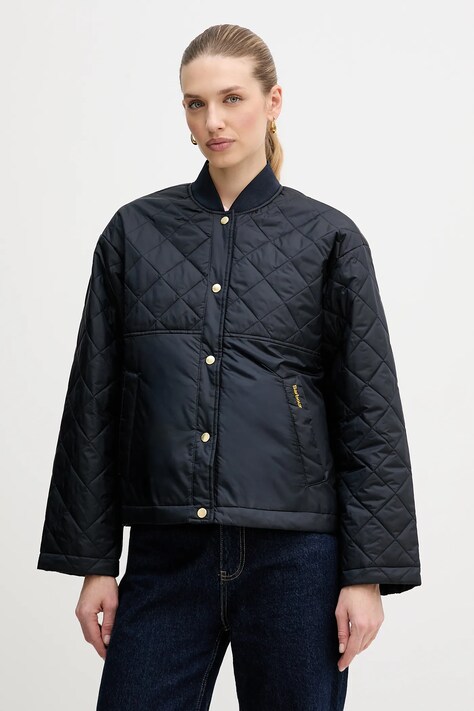 Barbour kurtka Wetherby kolor granatowy przejściowa oversize LQU1884