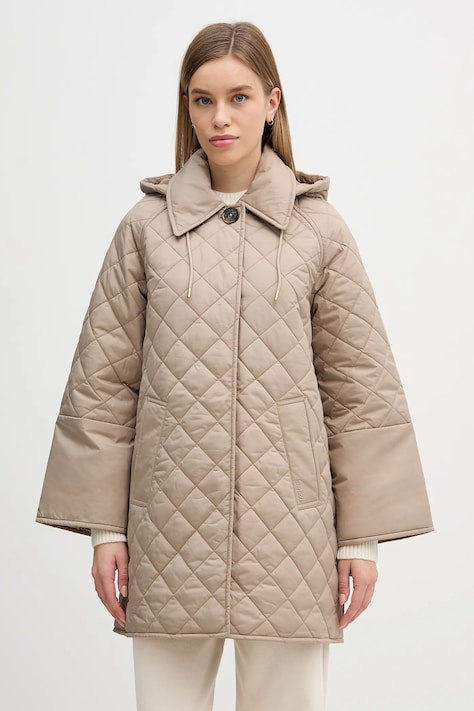 Barbour kurtka Cara kolor zielony przejściowa oversize LQU1887