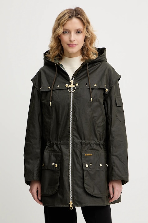 Barbour kurtka bawełniana Aberford kolor zielony przejściowa LWX1520