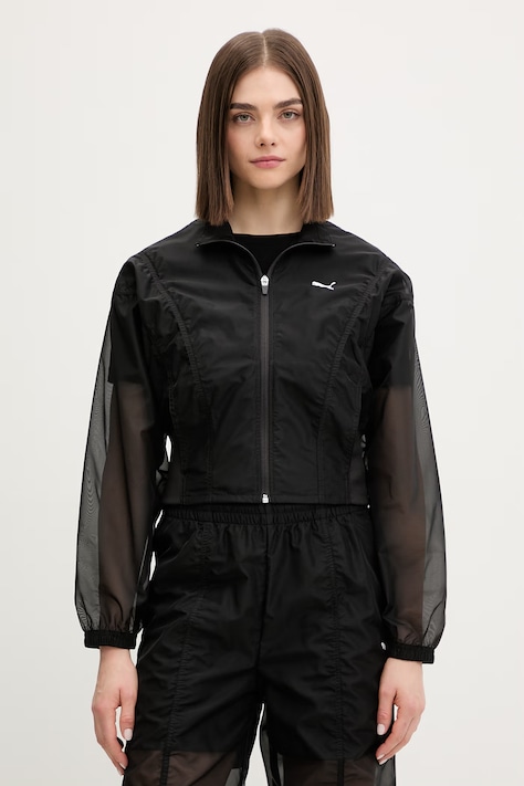 Puma kurtka Dare to oversized kolor czarny przejściowa oversize 634597