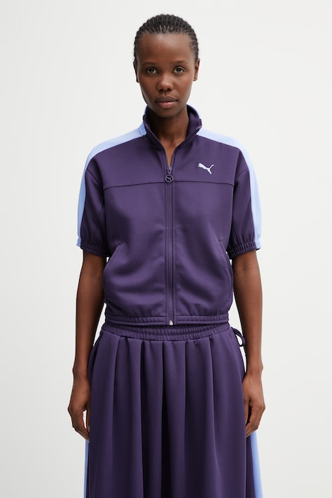 Puma sweatshirt Short Sleeve violet color patterned 634621