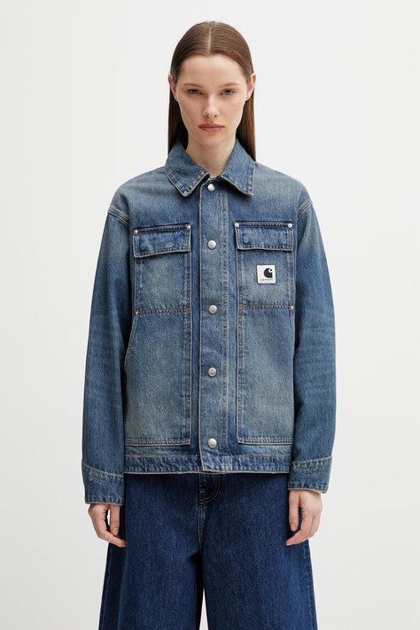 Carhartt WIP W OG Arctic Jacket kurtka jeansowa damska niebieska I036316.01B7