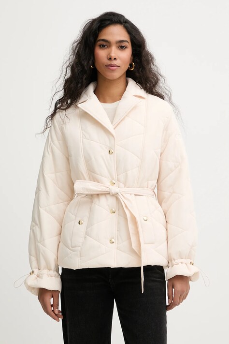 Liu Jo kurtka kolor beżowy przejściowa TA6225 T324A