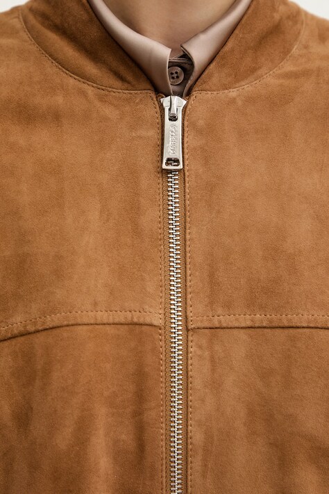 Marella kurtka zamszowa ORATA kolor brązowy przejściowa oversize 2613441074200