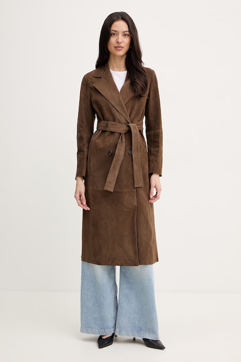 Marella płaszcz zamszowy OBLARE kolor brązowy 2613441091200