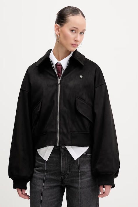 Guess Jeans kurtka kolor czarny przejściowa W6RL36 WJ842