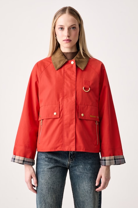 Barbour Kurtka damska bawełniana z elastanem Mackworth czerwona LCA0398