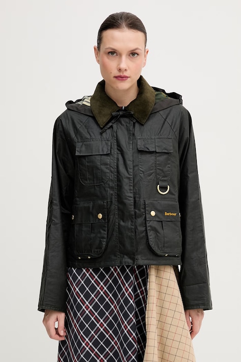 Barbour kurtka bawełniana Liza kolor granatowy przejściowa LWX1530