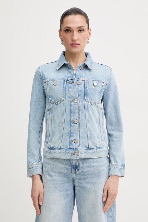 Trussardi kurtka jeansowa kolor niebieski przejściowa R4006000012N