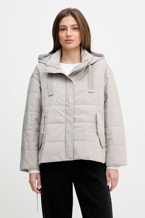 Sisley kurtka kolor szary przejściowa oversize 2SB4LN06O