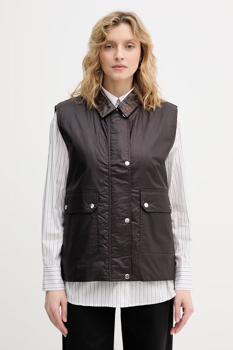 Sisley αμάνικο γυναικείο βαμβακερό καφέ 6W09W8014