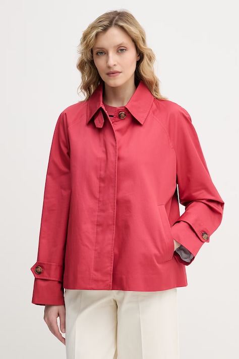 United Colors of Benetton płaszcz damski bawełniany czerwony 2QJYDN09K