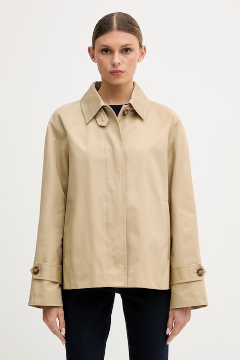 United Colors of Benetton płaszcz damski bawełniany beżowy 2QJYDN09K