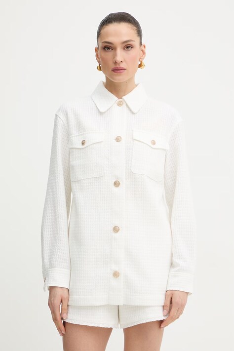 Guess kurtka koszulowa damska EULALIE beżowa W6GL37 W2265