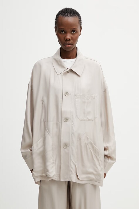 Y-3 CHORE JKT/SHRT koszula damska beżowa gładka KQ7297