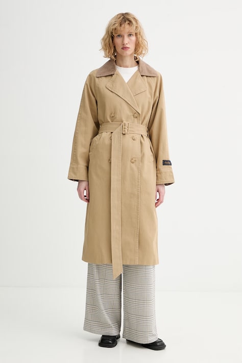 Levi's trencz bawełniany BREE CLASSIC LONG TRENCH kolor beżowy 005AP
