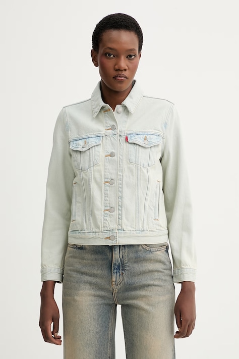 Levi's kurtka jeansowa ORIGINAL kolor niebieski przejściowa 29945-0242