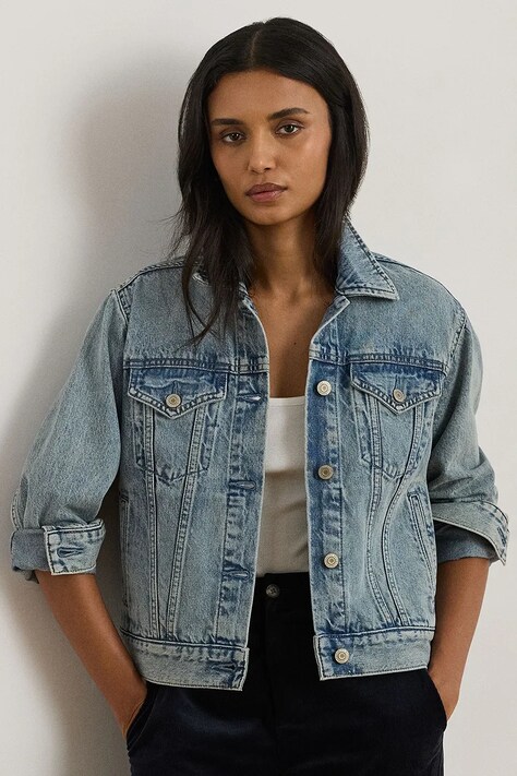 Lauren Ralph Lauren kurtka damska jeansowa niebieska 200P06990
