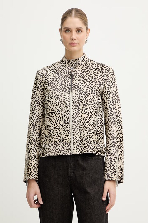 MAX&Co. kurtka skórzana MCOPINNE kolor beżowy przejściowa 2616441031200