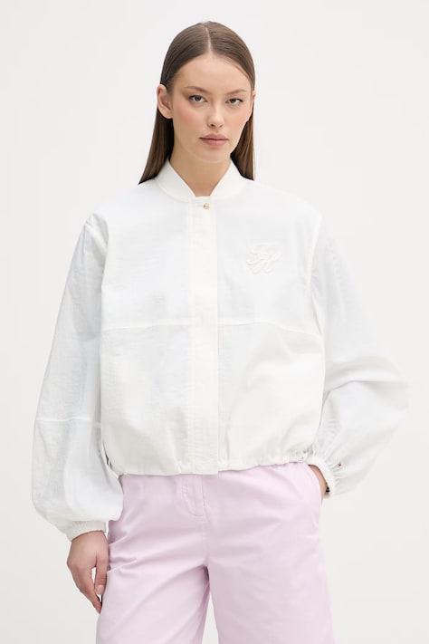 Tommy Hilfiger kurtka przejściowa damska beżowa WW0WW48619