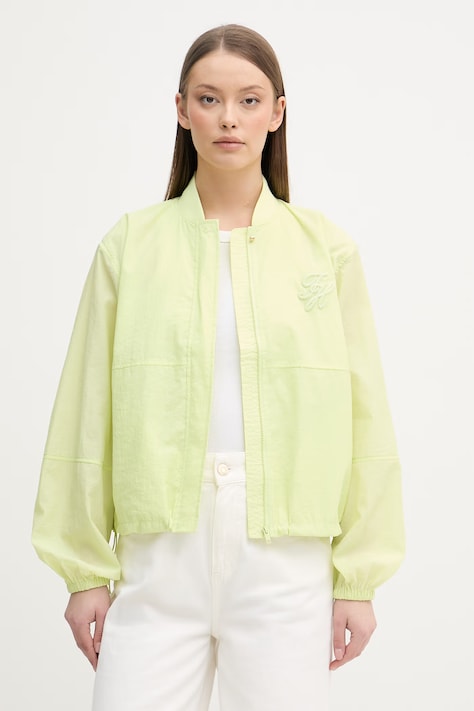 Tommy Hilfiger prechodná bunda dámska zelená WW0WW48619
