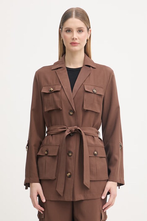 Gaudi kurtka damska z wiskozy brązowa 611FD35007