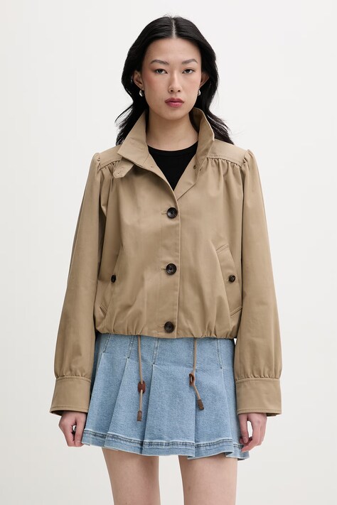 Miss Sixty kurtka damska bawełniana z elastanem beżowa 6M1WJ10000