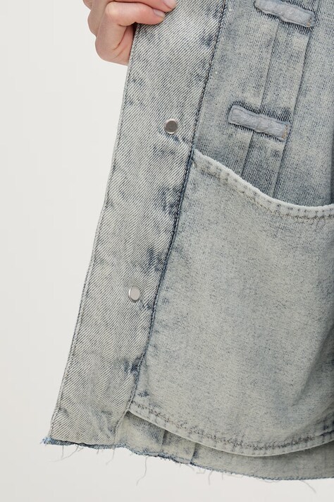 Karl Lagerfeld Jeans джинсова куртка жіноча бавовняна — SS26-KUD0MD, блакитний — фото 6