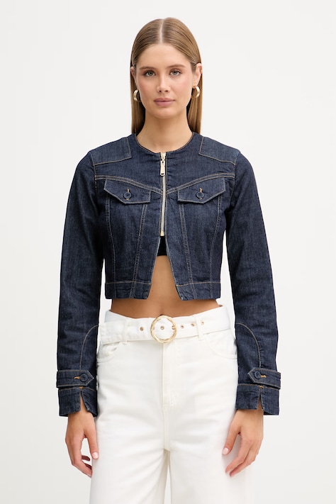 Blugirl Blumarine kurtka jeansowa damska granatowa RA6066.D4992