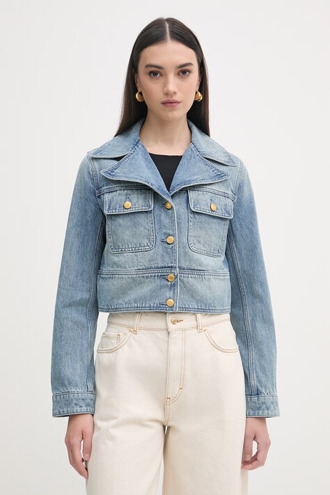 MICHAEL Michael Kors kurtka damska jeansowa niebieska MS610DYLAA