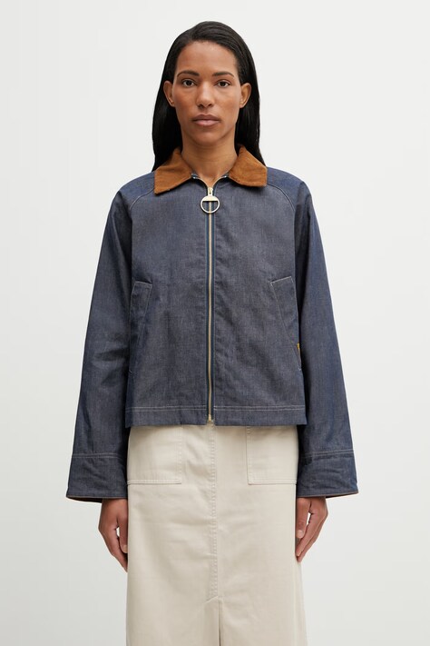 Barbour LCA0393IN71 kurtka przejściowa damska jeansowa granatowa Freckleton