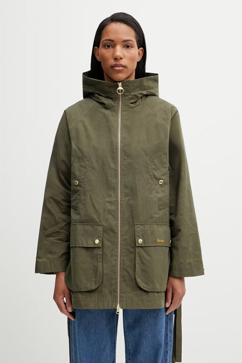 Barbour LSP0305OL72 преходно яке дамско с памук зелено Middlemarch Showerproof