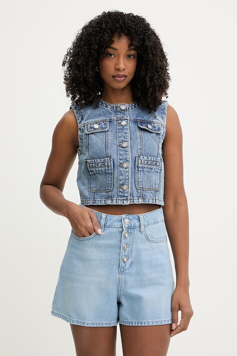 Morgan bezrękawnik damski jeansowy niebieski VCHARMY