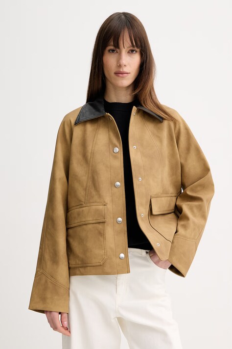 Stand Studio krótka kurtka damska beżowa 66651-8998