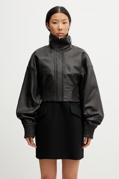 Sportmax Spxossido short jacket Women's leather black 2612441011600