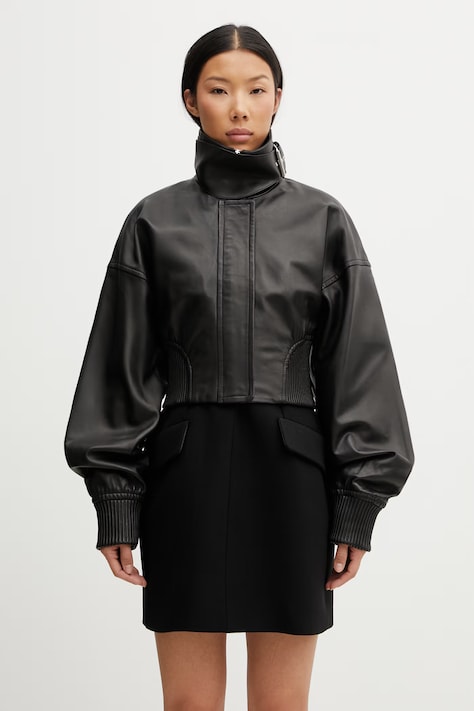 Sportmax Spxossido short jacket Women's leather black 2612441011600