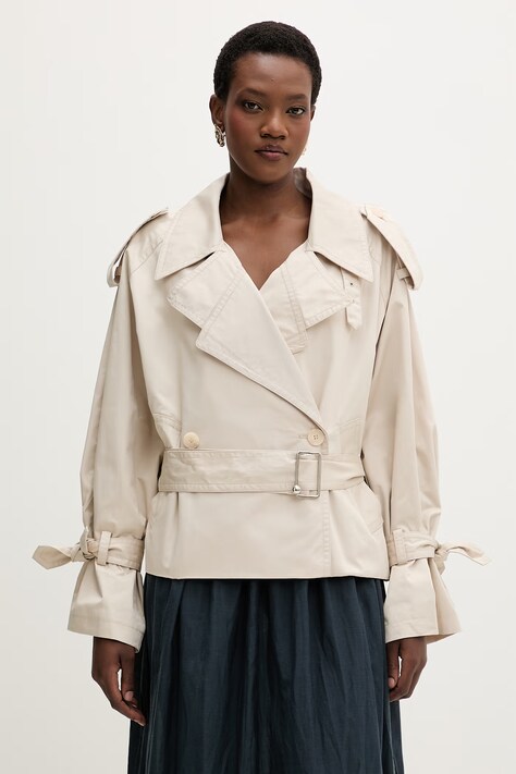 Isabelle Blanche trencz damski bawełniany beżowy IS26SS-J001-T001