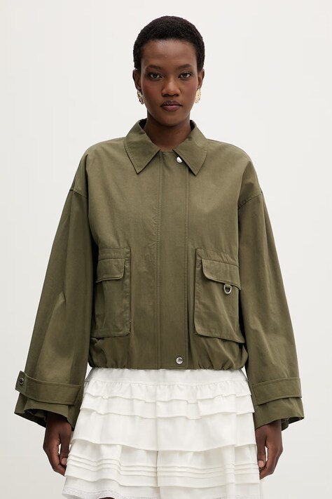 Isabelle Blanche kurtka damska bawełniana zielona IS26SS-J059-T006