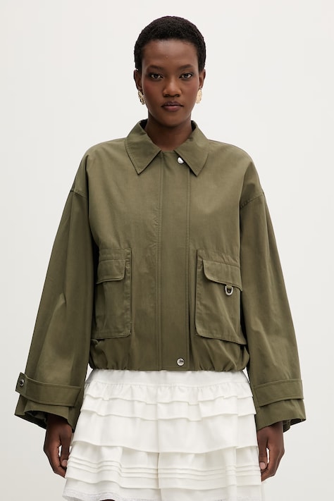 Isabelle Blanche kurtka damska bawełniana zielona IS26SS-J059-T006