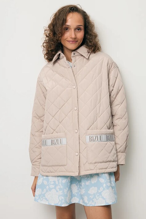 BIZUU καπιτονέ μπουφάν γυναικείο MARIN μπεζ MARIN