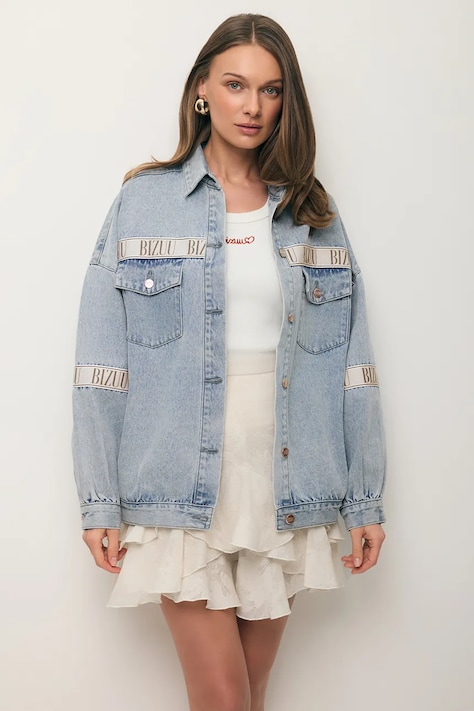 BIZUU női farmer kabát PASSA kék PASSA BŁĘKITNY