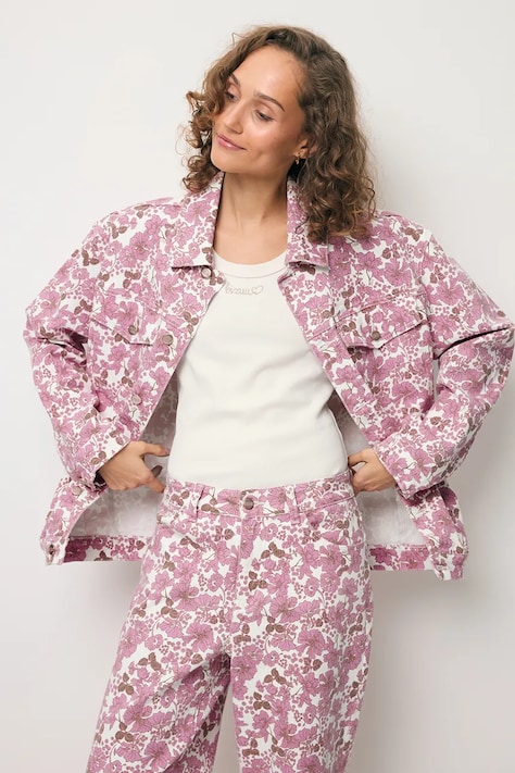 BIZUU яке дамско от деним PRINSA розово PRINSA RÓŻOWY