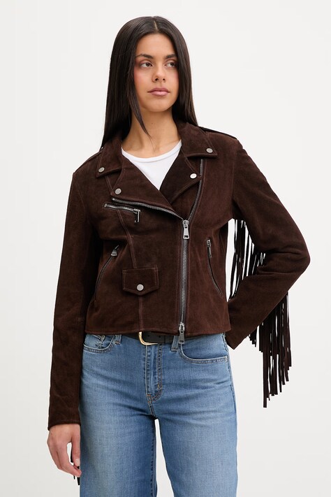 ViCOLO kurtka damska skórzana brązowa TAB0172